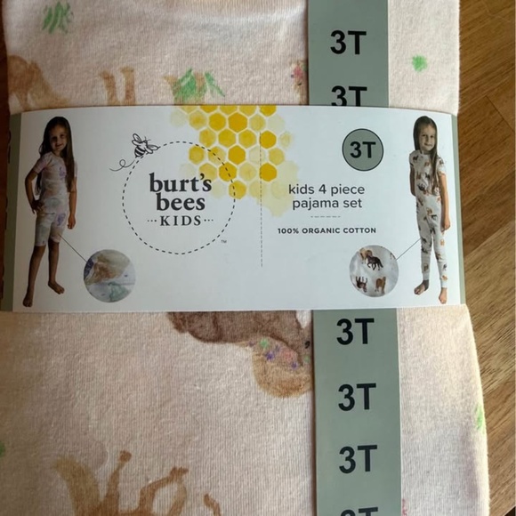 Burt's Bees Girls size 3T New pajama set of 4, horse and ice cream designs - Picture 1 of 6